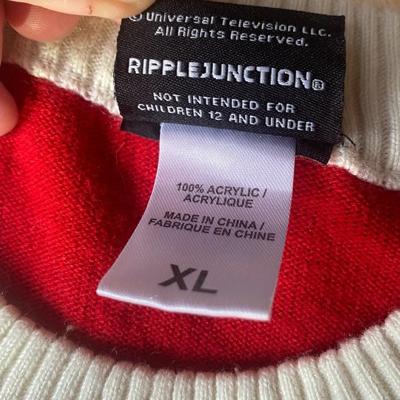 The Office Dwight Schrute Rudolph Red Nose so Dwight Ugly Christmas Sweater-XL - Picture 8 of 9